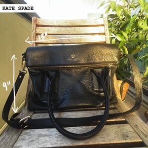 Kate Spade Black Leather Southport Avenue Carmen Convertible Satche